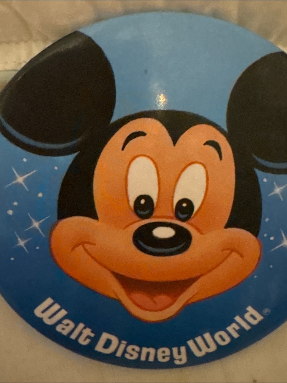 Disney Blue Mickey Mouse Party Button